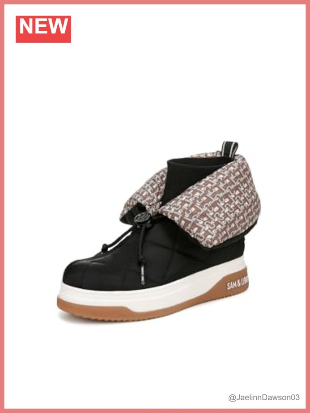 Platform Sock Bootie Fold-Over Cuff Quilted Ankle Boot